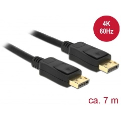 Delock DisplayPort 1.2 M/M video jelkábel 7m fekete