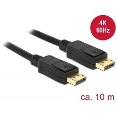 Delock DisplayPort 1.2 M/M video jelkábel 10m fekete