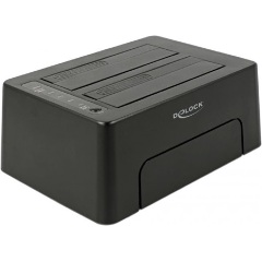 Delock USB Type-C? 3.1 Dokkoló Állomás 2 x SATA HDD / SSD számára klónfunkcióval