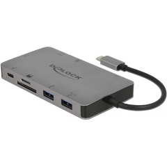 Delock USB Type-C dokkolóállomás 4K - HDMI / VGA / USB 3.1 / SD / LAN / PD 3.0