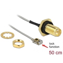 Delock RP-SMA -> MHF I LK F/M antenna kábel 0.5m