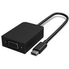 Microsoft Surface USB-C -> VGA M/F adapter 0.2m fekete