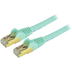 StarTech RJ45 CAT6A 10Gb STP -> RJ45 CAT6A 10Gb STP M/M adatkábel 0.5m zöld