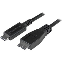 StarTech USB-C -> USB-B 3.1 micro M/M adatkábel 0.5m fekete 10Gbps