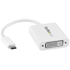 StarTech USB-C / Thunderbolt -> DVI-D M/F adapter 0.15m fehér