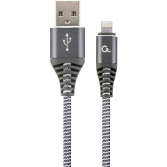 Gembird USB-A 2.0 -> Lightning M/M adatkábel 2m szürke-fehér Premium