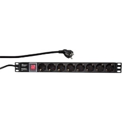 LogiLink PDU 8 Schuko CEE 7 19" rack elosztó 2m fekete
