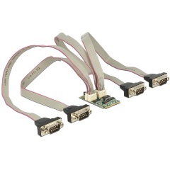 Delock mini PCI-E x1 4 portos soros port IO vezérlő