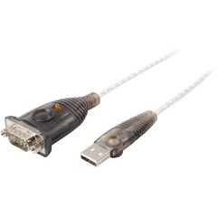 Aten USB-A 2.0 -> Serial RS-232 DB9 M/M adatkábel 1m barna