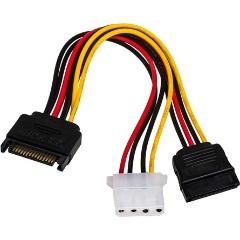 Akyga AK-CA-32 SATA -> SATA Molex Power 4pin M/M adapter 0.15m