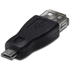 Akyga AK-AD-08 USB-B 2.0 micro -> USB-A 2.0 M/F adapter fekete