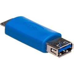 Akyga AK-AD-25 USB-B 3.0 micro -> USB-B 3.0 micro M/F adapter kék