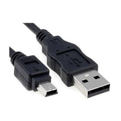 Akyga AK-USB-03 USB-A 2.0 -> USB-B 2.0 mini 5pin M/M adatkábel 1.8m fekete