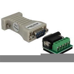 Delock Serial RS-232 DB9 -> Serial RS-422/485 F/M adapter szürke ESD védelemmel