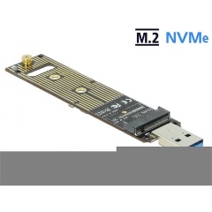 Delock USB-A 3.2 Gen2 -> M.2 NVMe M/F adapter