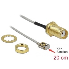 Delock SMA -> MHF I F/M antenna kábel 0.2m fehér 1,13mm