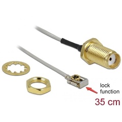 Delock SMA -> MHF I F/M antenna kábel 0.35m fehér 1,13mm