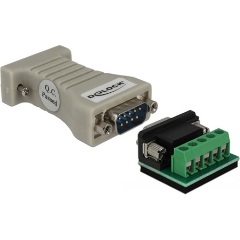 Delock Serial RS-232 DB9 -> Serial RS-422/485 F/M adapter szürke ESD védelemmel