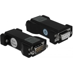 Delock Serial RS-232 DB9 -> LVTTL/LVCMOS DB9 F/M adapter fekete ESD védelemmel 3kV