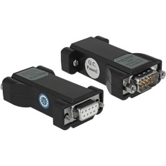 Delock Serial RS-232 DB9 -> TTL 5V F/M adapter fekete ESD védelemmel 3kV