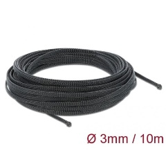 Delock Fonott kábelharisnya nyújtható 10 m x 3 mm fekete