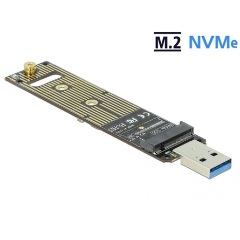 Delock USB-A 3.2 Gen2 -> M.2 NVMe M/F adapter