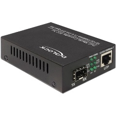 Delock PoE+ Media Converter 10/100/1000Base-T to SFP