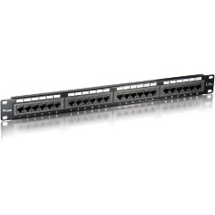 Equip Patch panel - 235324 (24 port, Cat5e, 1U, fekete)