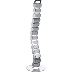 LOGILINK - Flexible cable channel for desktops, 800 x 68 mm (18 joints), silver