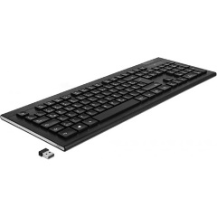 Delock USB Tastatur 2,4 GHz kabellos schwarz (Water-Drop )