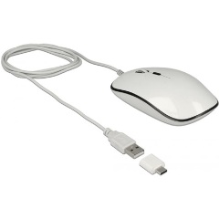 Delock Optikai 4 gombos USB A-típusú + USB Type-C? asztali egér