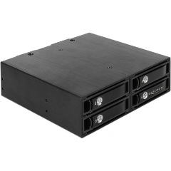 Delock 5.25" mobil rack 4 x 2.5" SATA / SAS HDD / SSD - hez 12 Gb/s sebességu
