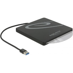 Delock Külso váz 9,5 / 12,7 mm magasságú, 5.25? Slot-in Slim SATA meghajtókhoz USB A-típusú apa csat