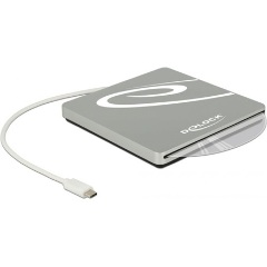 Delock Külso váz 9,5 / 12,7 mm magasságú, 5.25? Slot-in Slim SATA meghajtókhoz USB Type-C? apa csatl