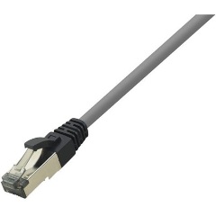 LogiLink PrimeLine RJ45 CAT8.1 S/FTP -> RJ45 CAT8.1 S/FTP M/M adatkábel 0.5m szürke