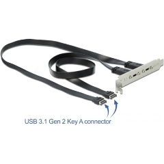 Delock Csatlakozó aljzat 2 x USB Type-C? porttal