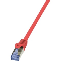 LogiLink GHMT certified RJ45 CAT6A S/FTP -> RJ45 CAT6A S/FTP M/M adatkábel 20m piros