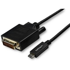 StarTech USB-C / Thunderbolt -> DVI-D M/M video kábel 3m fekete DP Alt Mode, HBR2