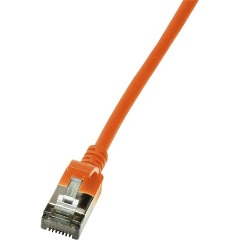 LogiLink SlimLine RJ45 CAT6A U/FTP -> RJ45 CAT6A U/FTP M/M adatkábel 1m narancssárga