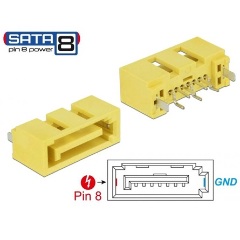 Delock Csatlakozó SATA 6 Gb/s apa 8 tűs táp