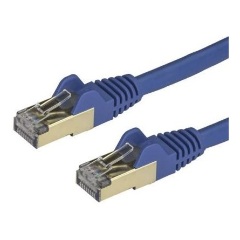 StarTech RJ45 CAT6A 10Gb STP -> RJ45 CAT6A 10Gb STP M/M adatkábel 0.5m kék