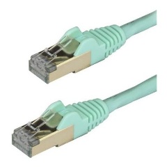 StarTech RJ45 CAT6A 10Gb STP -> RJ45 CAT6A 10Gb STP M/M adatkábel 1m világoskék