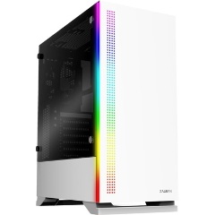 Zalman S5 WHITE táp nélküli ablakos Mid Tower számítógépház fehér