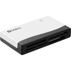 Sandberg USB2.0 SD, microSD, XD, MS, CF, MMC kártyaolvasó fehér-fekete