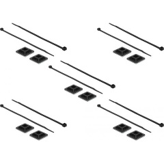 Delock Kábelkötegelő talp 25 x 25 mm, kábelkötegelővel, melynek hossza 300 mm x szélessége 4,8 mm fe