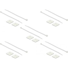 Delock Kábelkötegelő talp 25 x 25 mm, kábelkötegelővel, melynek hossza 300 mm x szélessége 4,8 mm fe