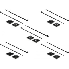 Delock Kábelkötegelő talp 30 x 30 mm, kábelkötegelővel, melynek hossza 200 mm x szélessége 4,8 mm fe