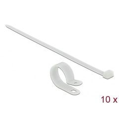 Delock Fehér színű, összekapcsoló pánt készlet 25,4 mm H 300 x Sz 7,2 mm kábelekkel