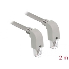 Delock RJ45 CAT5e SF/UTP -> RJ45 CAT5e SF/UTP M/M adatkábel 2m szürke 90° le/le