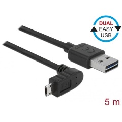 Delock Kábel, EASY-USB 2.0-s A-típusú csatlakozódugó > EASY-USB 2.0-s Micro-B típusú csatlakozódugó,